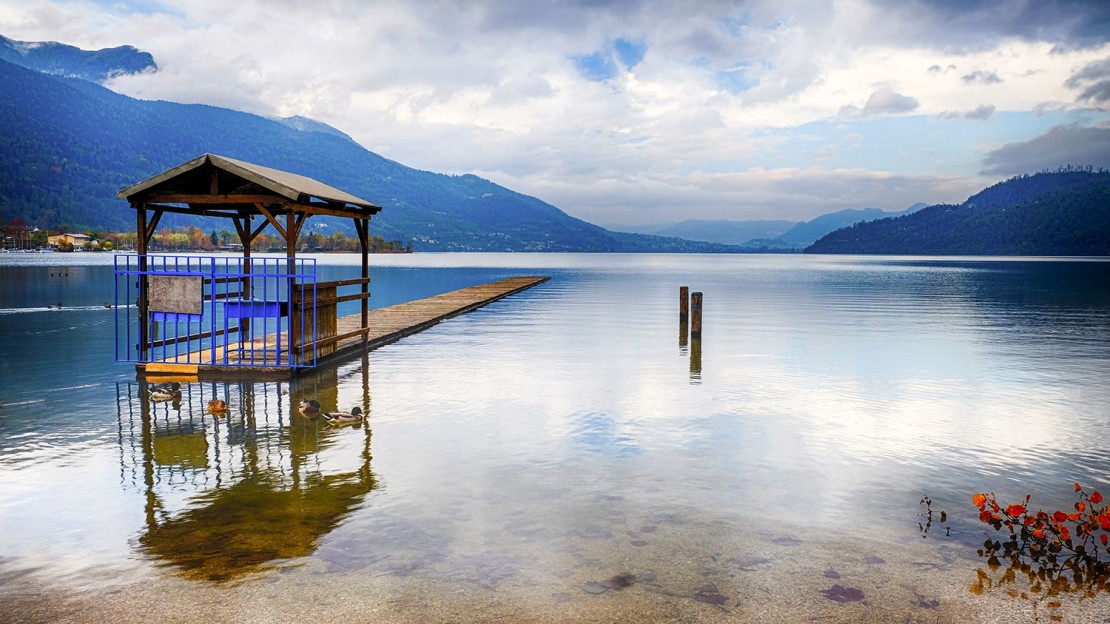 Porticciolo lago di Caldonazzo in Trentino