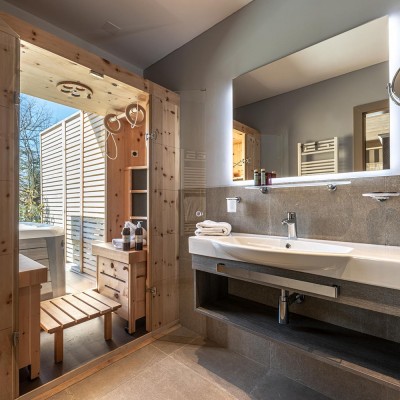 Camera con doppio bagno e sauna privata a trento