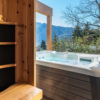 Sauna privata in camera con vista panoramica