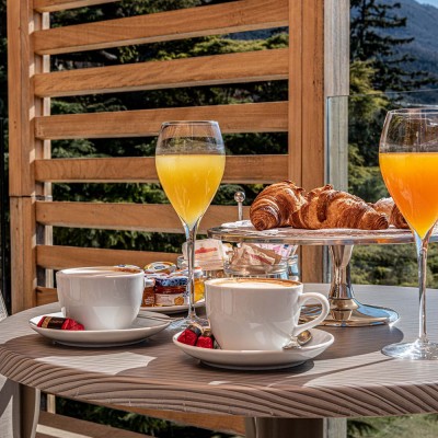Soggiorno trento suite colazione in camera su terrazza panoramica